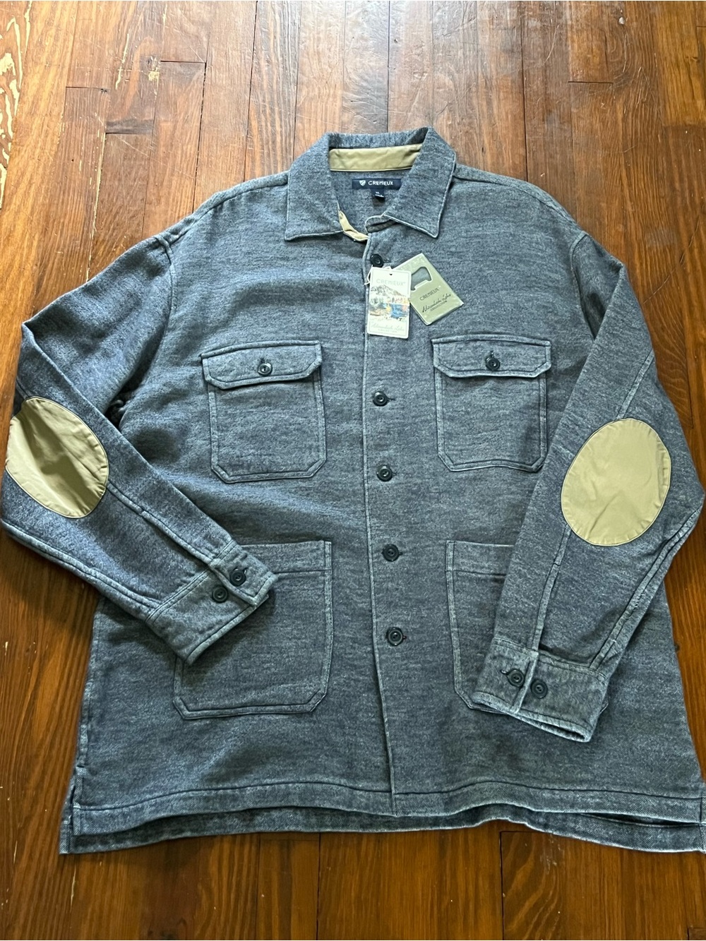 Cremieux Adirondack Lake Collection Men’s XL Shirt Jacket Elbow Patch NWT